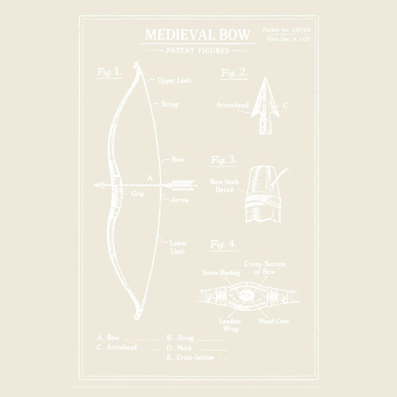 Illustration de plan d’arc médiéval