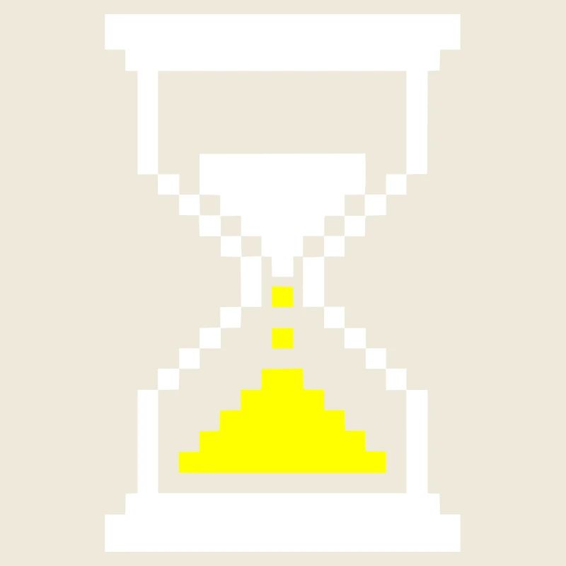 Pixel Hourglass Loading Bar Retro Gaming