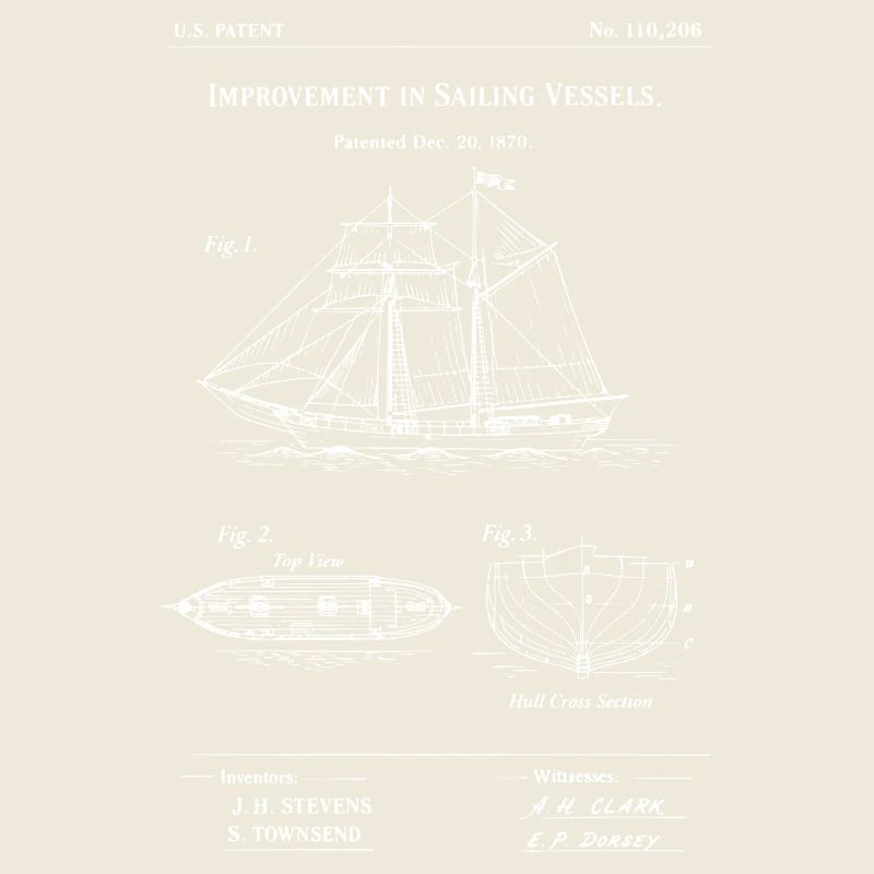 Plan de projet de navire à voile breveté