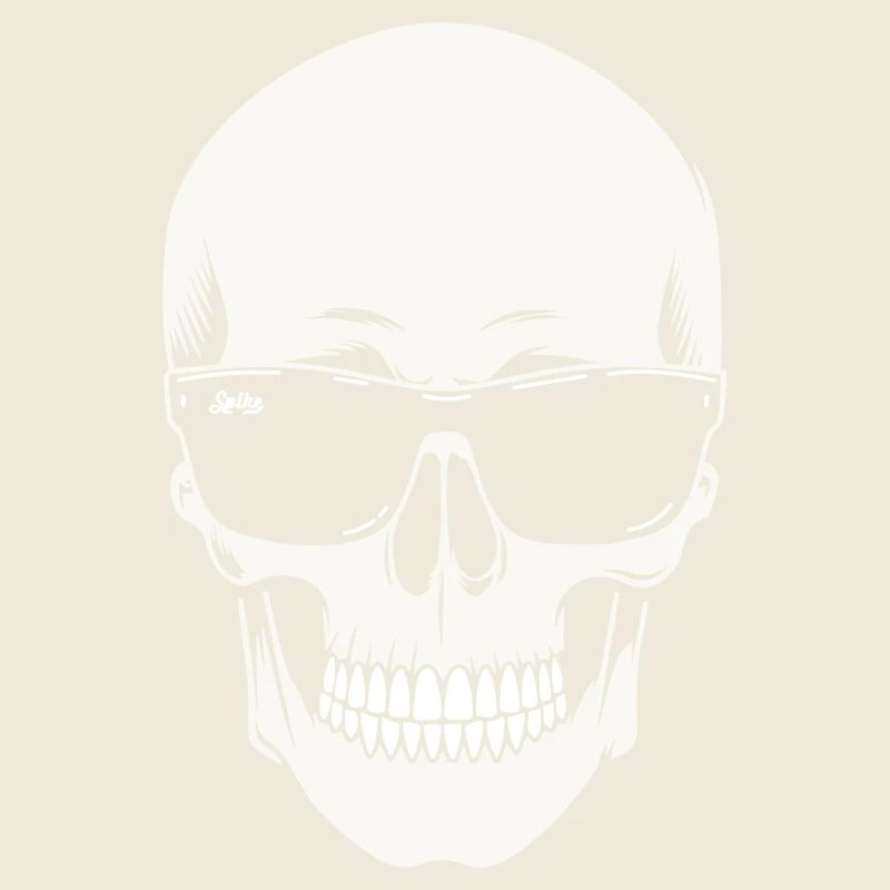 Skeleton with sunglasses in black and white vector
