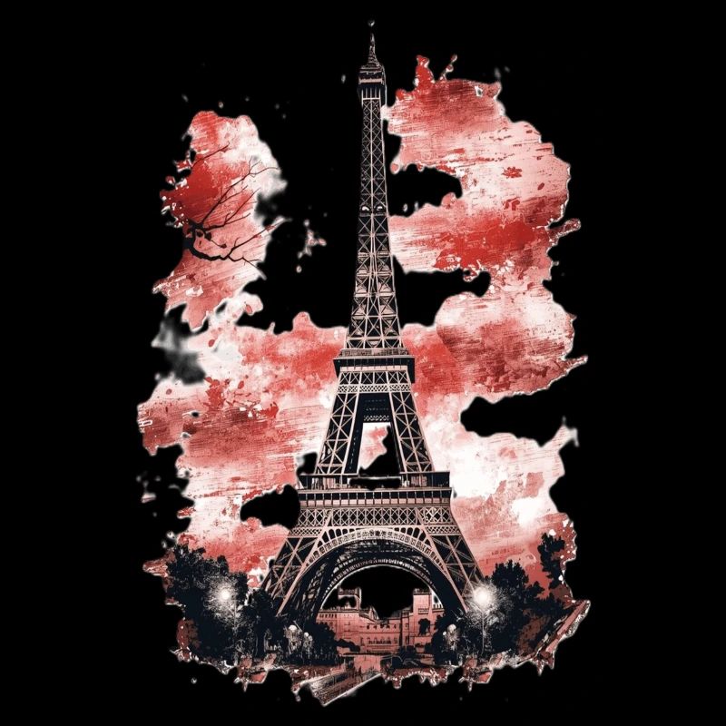 Paris France Eiffel Tower Artistic Souvenir Design