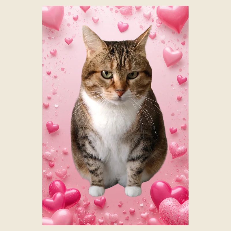 Missty Cat with Hearts