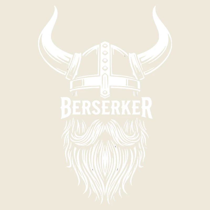 Wikinger-Berserker-Hornhelm-Bart-Maskottchen