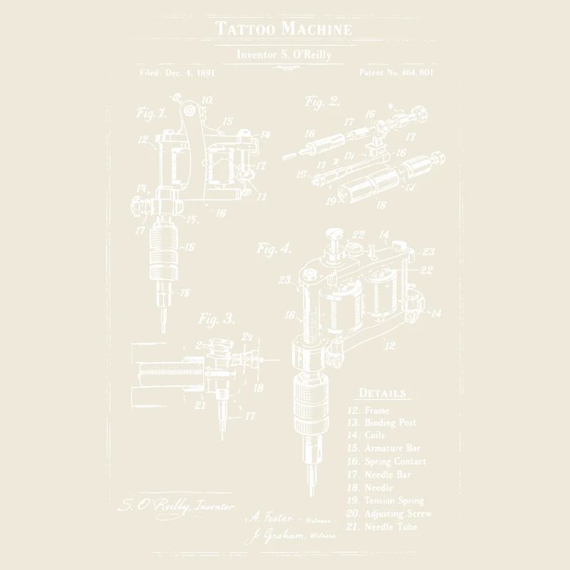 Tattoo Machine blueprint design