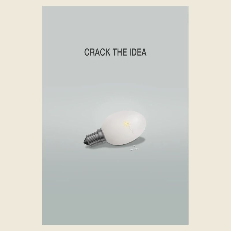 Affiche de pensée créative Crack The Idea