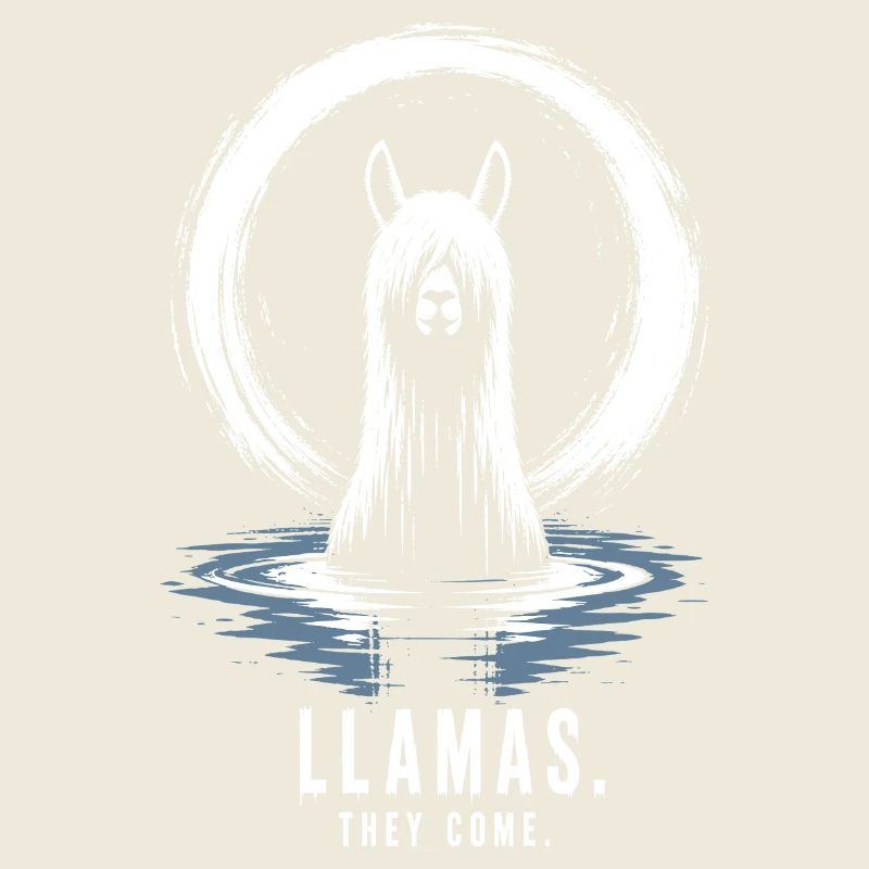Llamas They Come Horror Llama Design