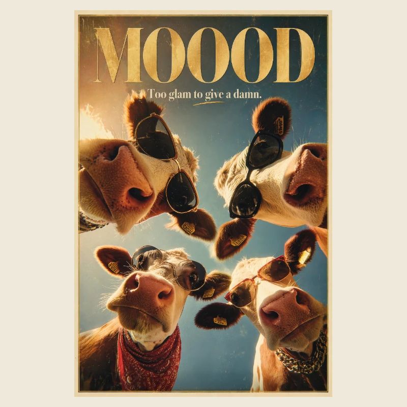 Mood Moo : Affiche Glam Cow