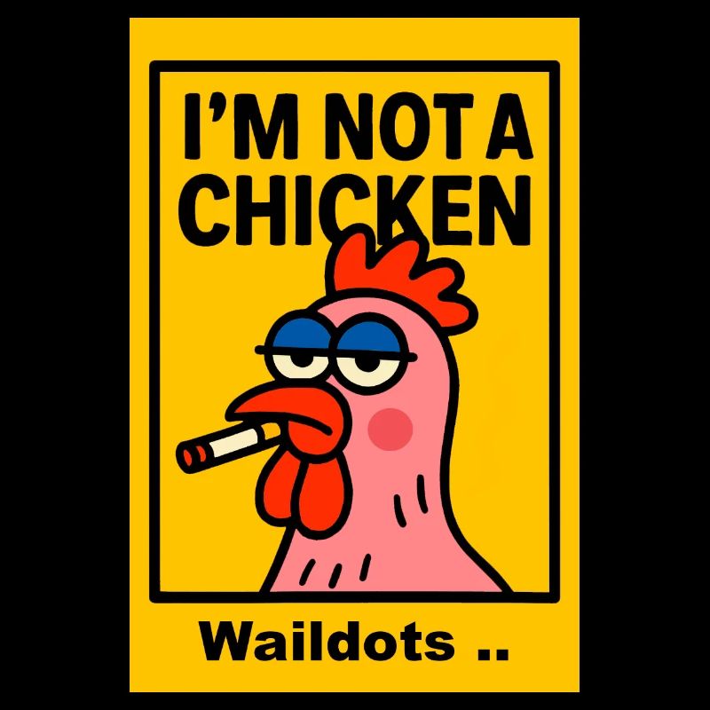 Poule rebelle avec une cigarette