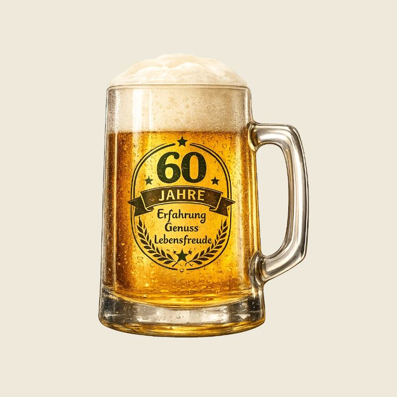 60 Jahre Genuss Bierglas