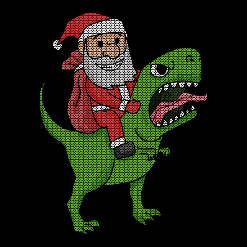 Effet de Noël laid de dinosaure de Noël