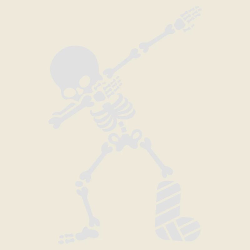 Dab dabbing skeleton plaster broken leg