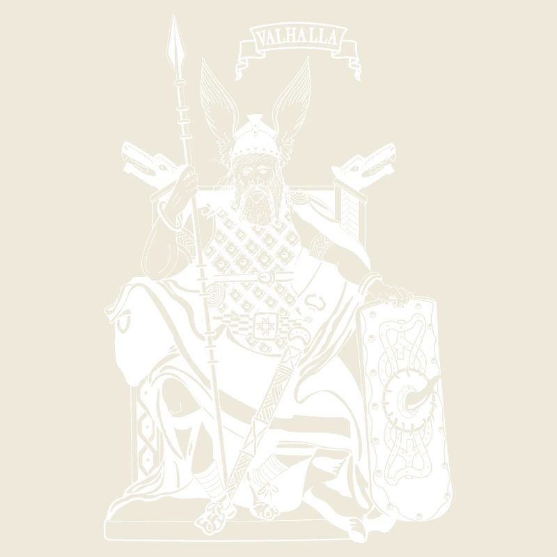 Odin on throne white