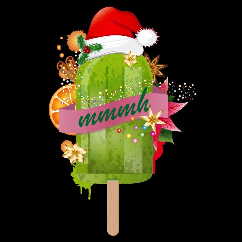 crème glacée vert vif à la mode pour Noël