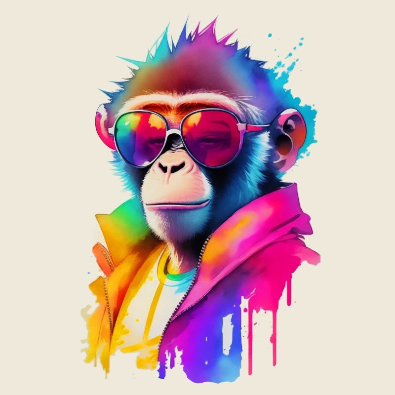 Monkey with sunglasses