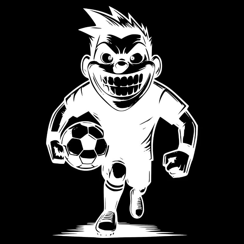 Lustiger Schiedsrichter mit Ball