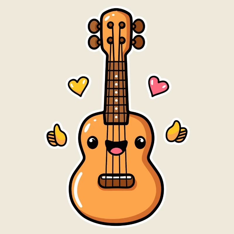 Ukulele Cartoon Style