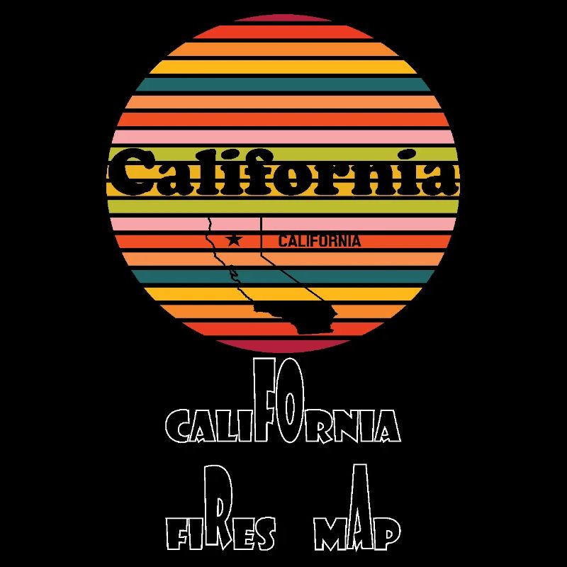 California fires map 2025 T-shirt