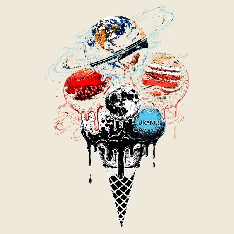 Planet Cream Scoop - Space Galaxy Science