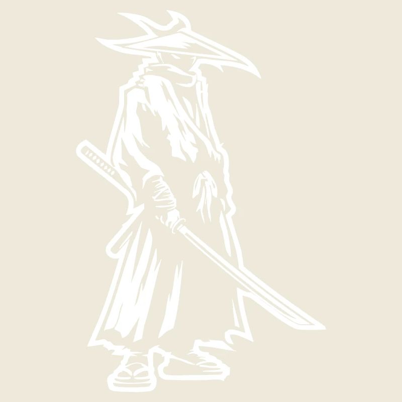 Mystischer Samurai mit Katana