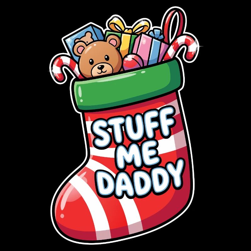 Stuff me, Dad! Christmas stocking, naughty