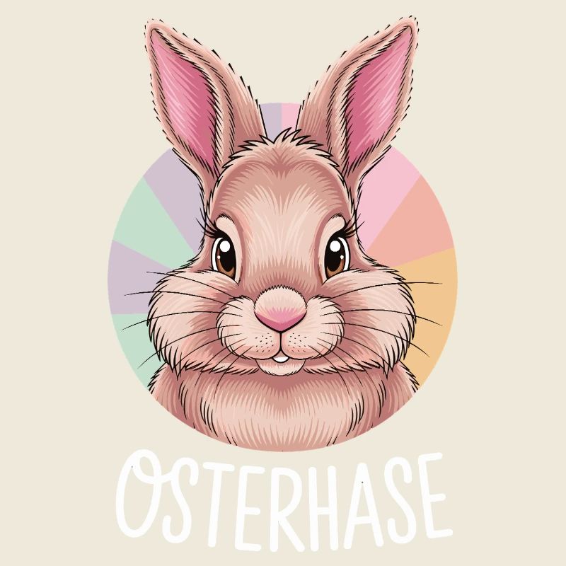 Lapin de Pâques mignon coloré pour enfants