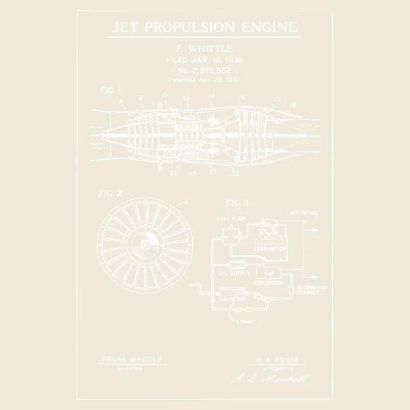 Jet Propulsion Engine Blueprint