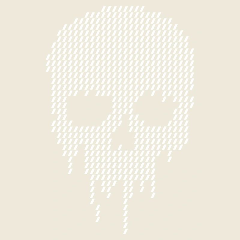 Dripping Pixel Skull