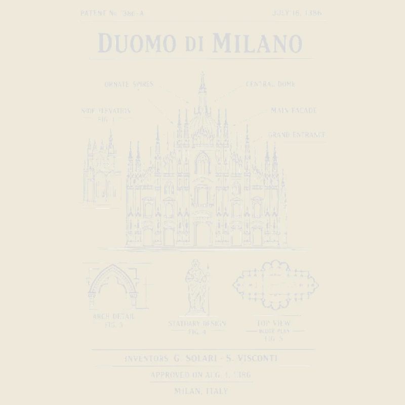 Illustration du plan du Milano Duomo