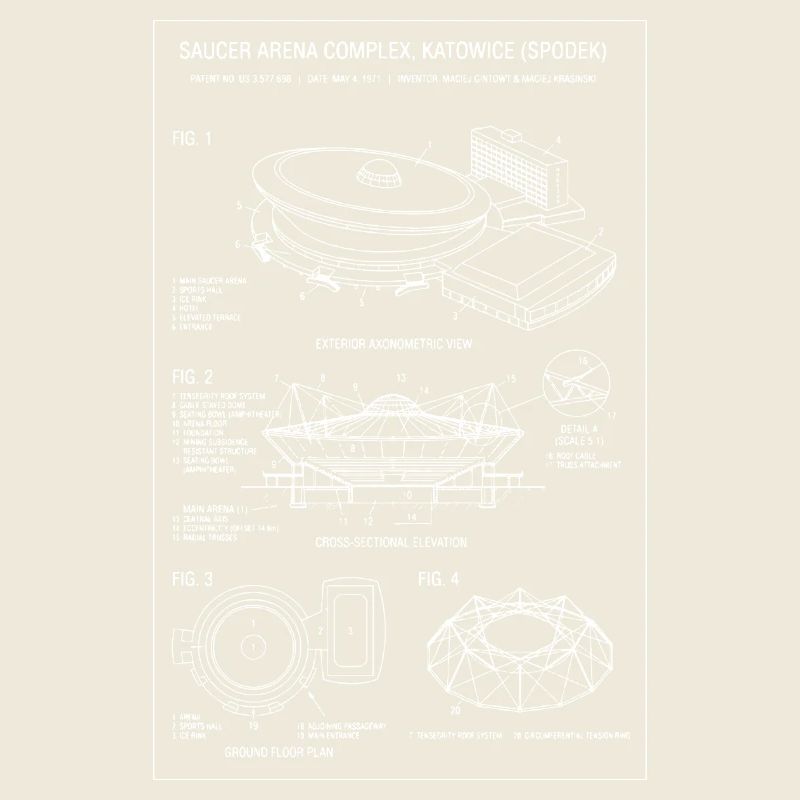 Spodek Saucers Arena Blueprint Katowice