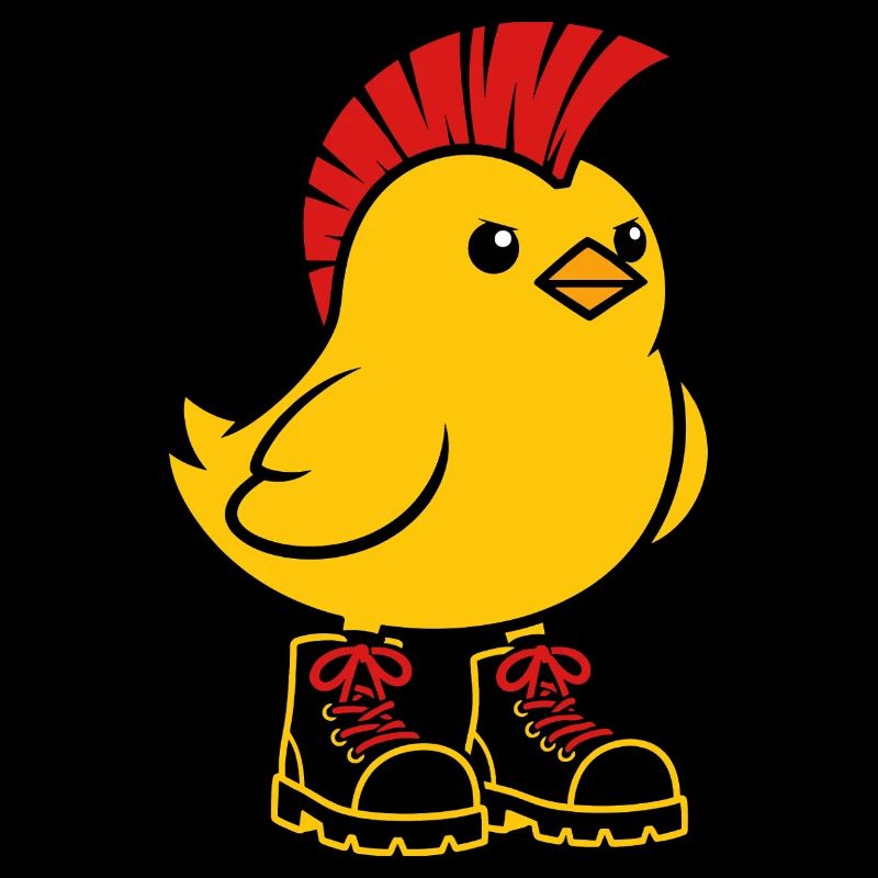 Punk chick in red boots