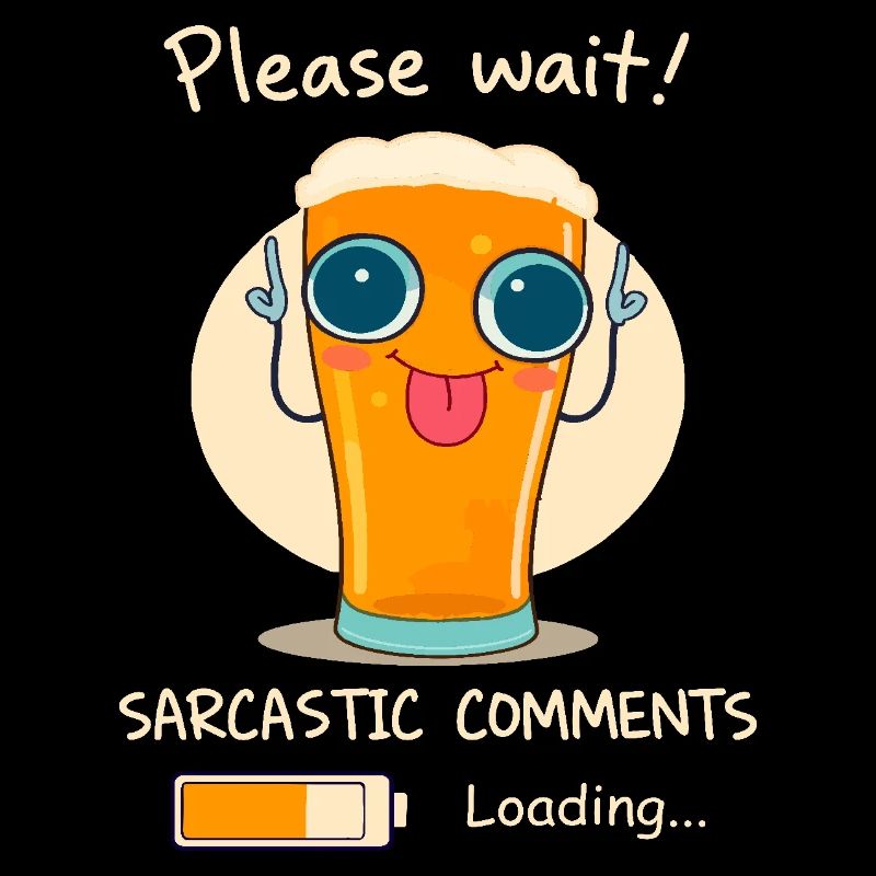 Sarkastisches Bierglas