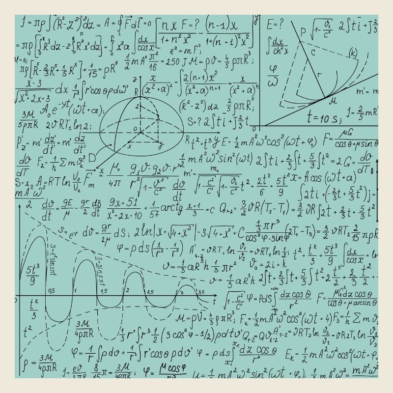 Math Equation Pattern, Math Formula Lover Gift