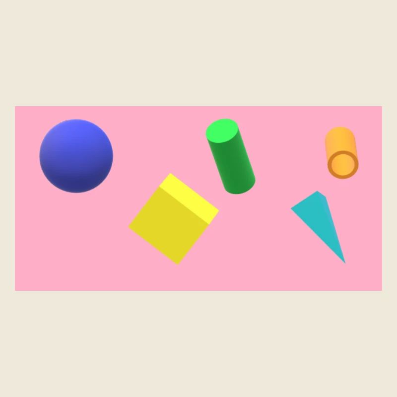 Vibrant Geometric Shape Composition