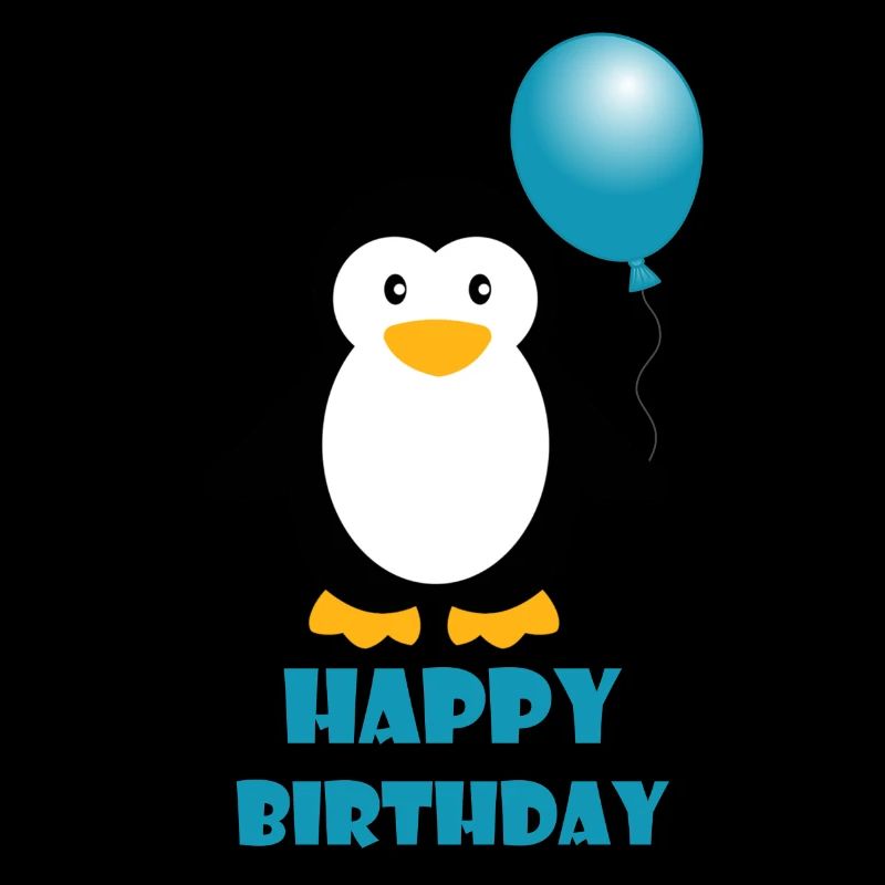 Happy Birthday Pinguin Geschenk Geburtstag