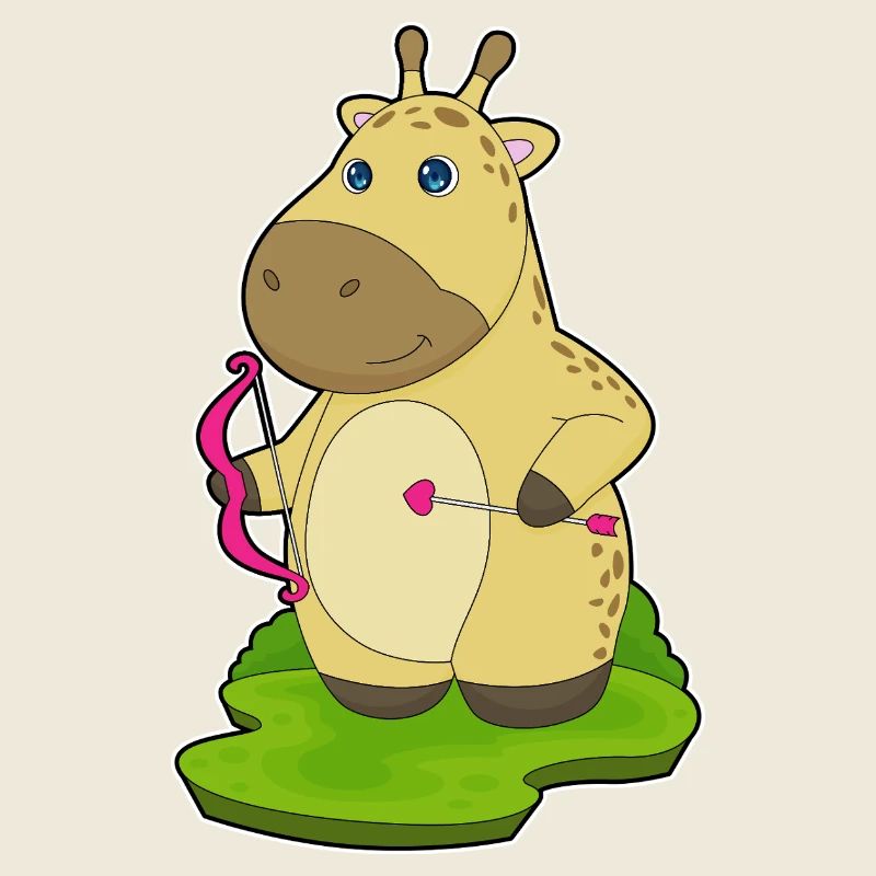 Giraffe Bogenschütze Pfeil Bogen