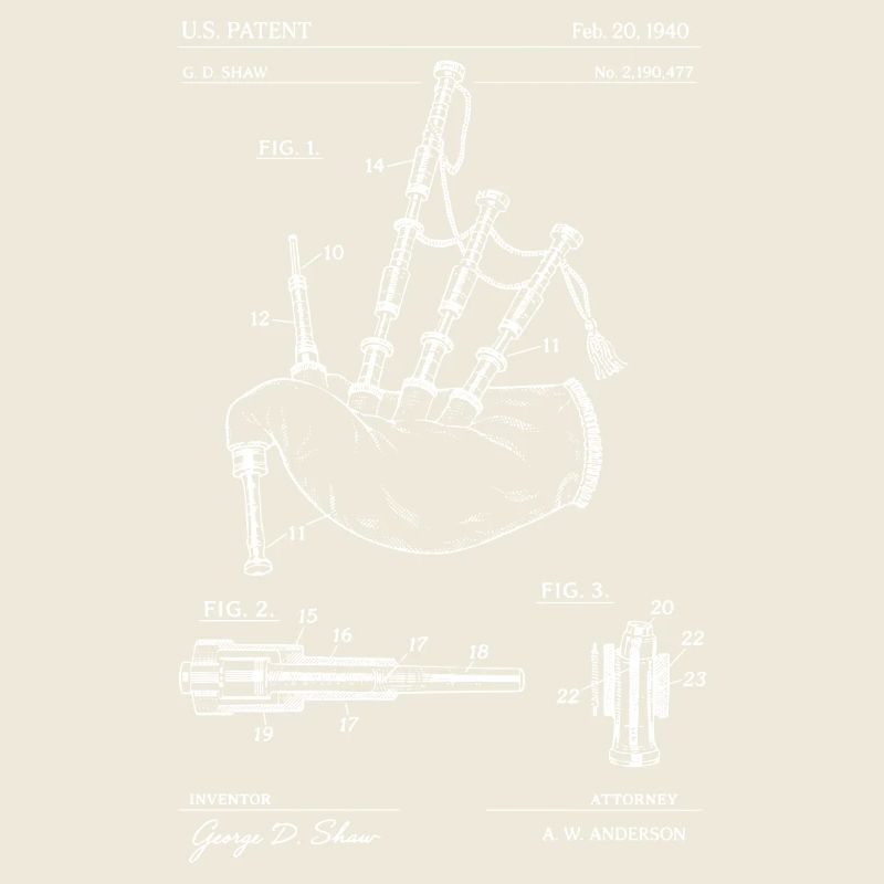 T-shirt médiéval design de plan de cornemuse