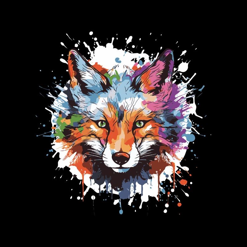 Fuchs Tier Pop Art Kopf