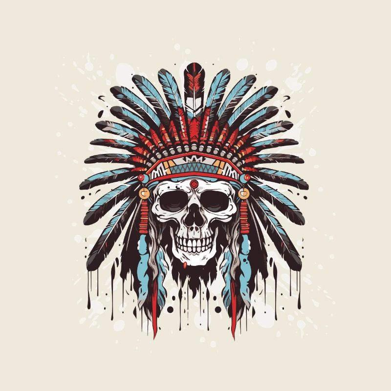 Apache Totenkopf Indianer