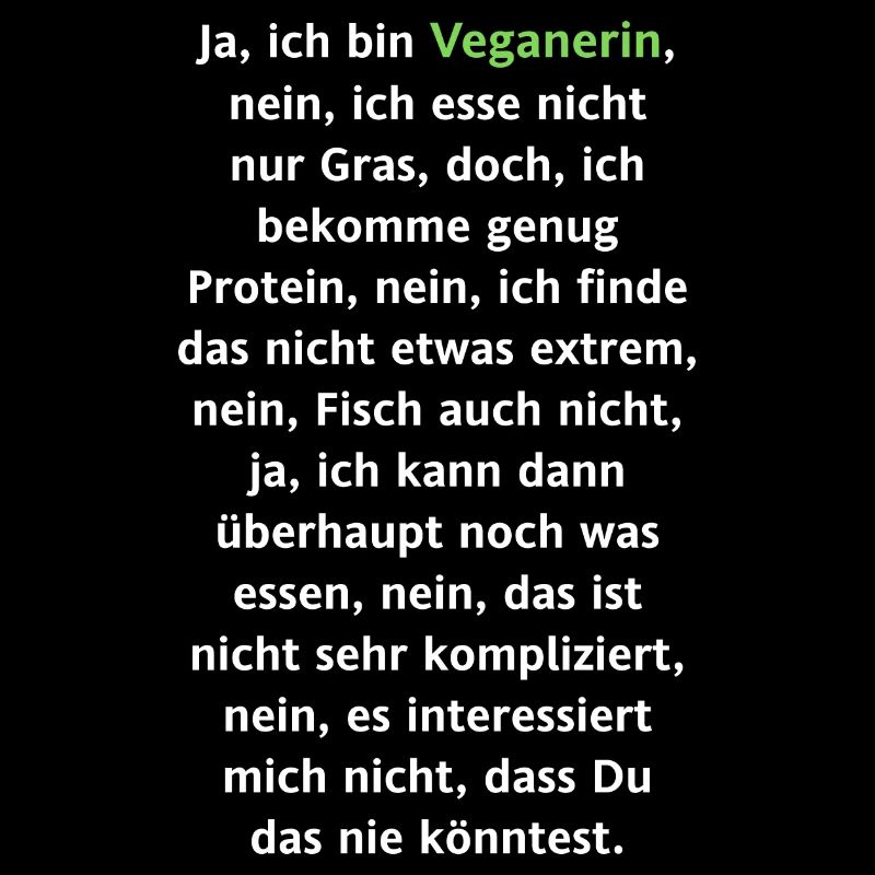 Ja, ich bin Veganerin [black]