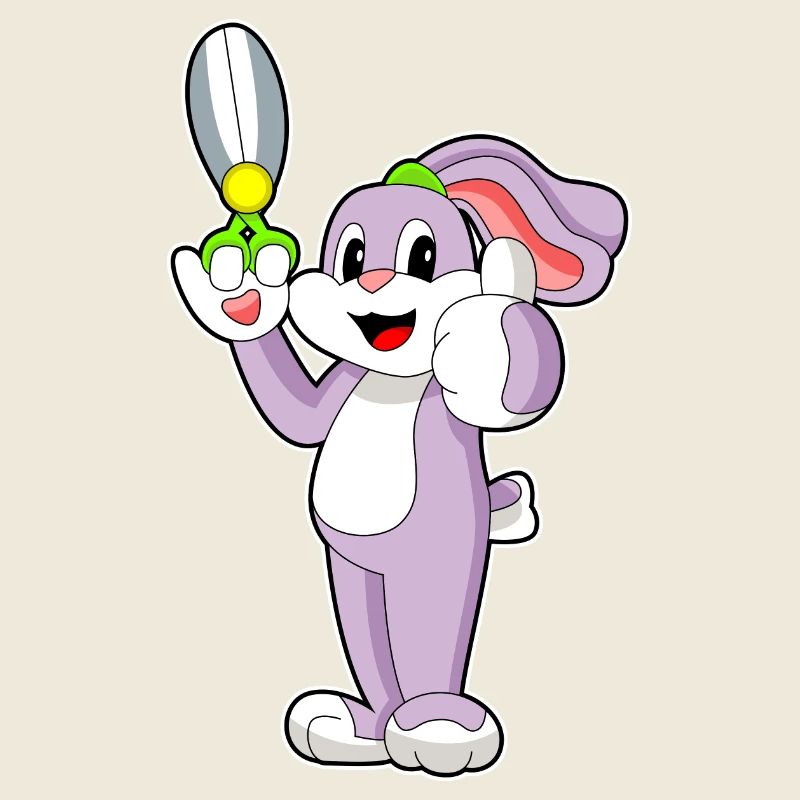 Ciseaux de coiffeur lapin