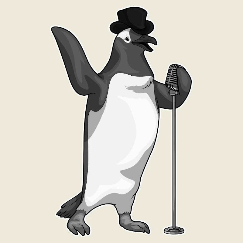 Chant du micro Penguin Singer