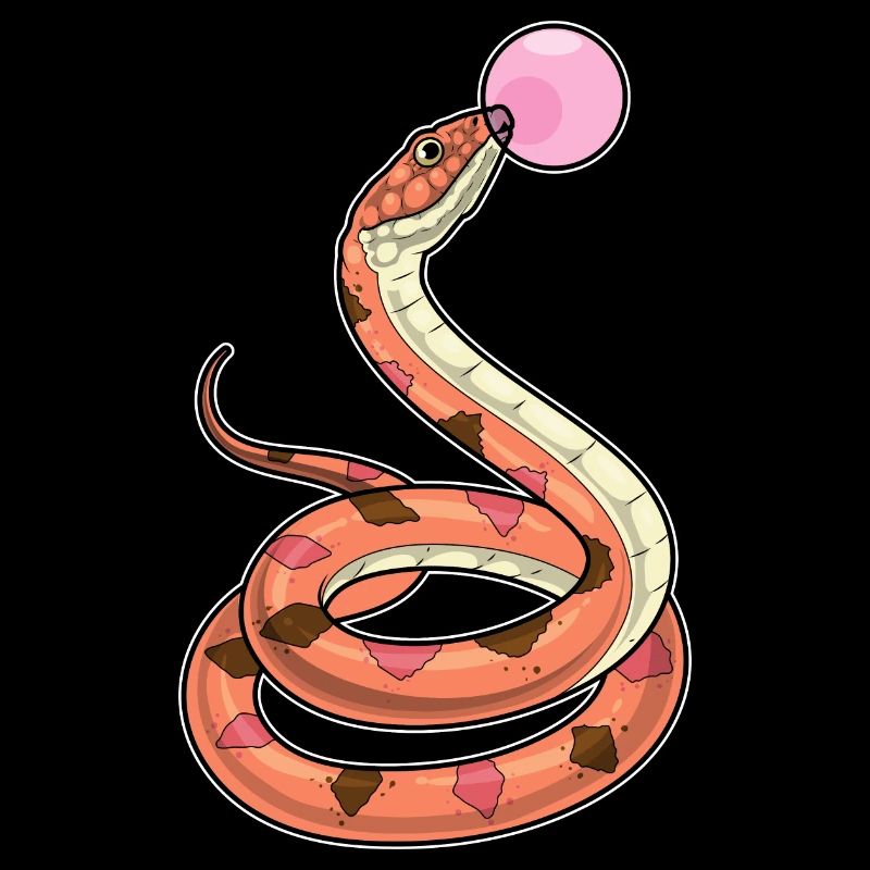Chewing-gum serpent