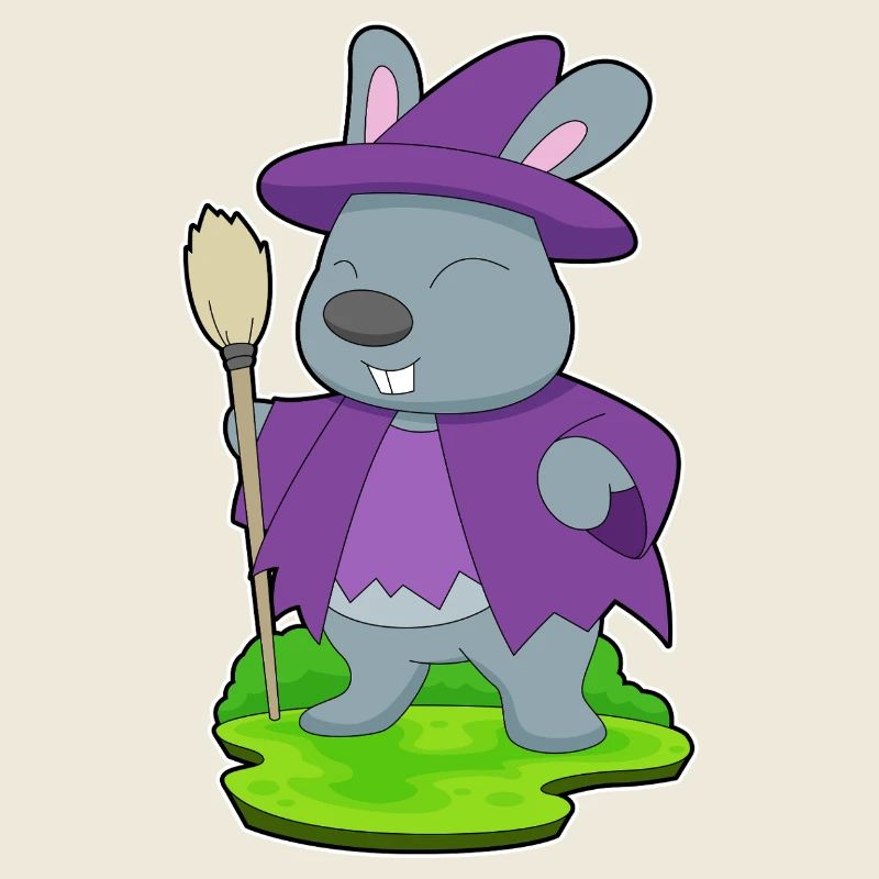 Bunny Halloween Witch