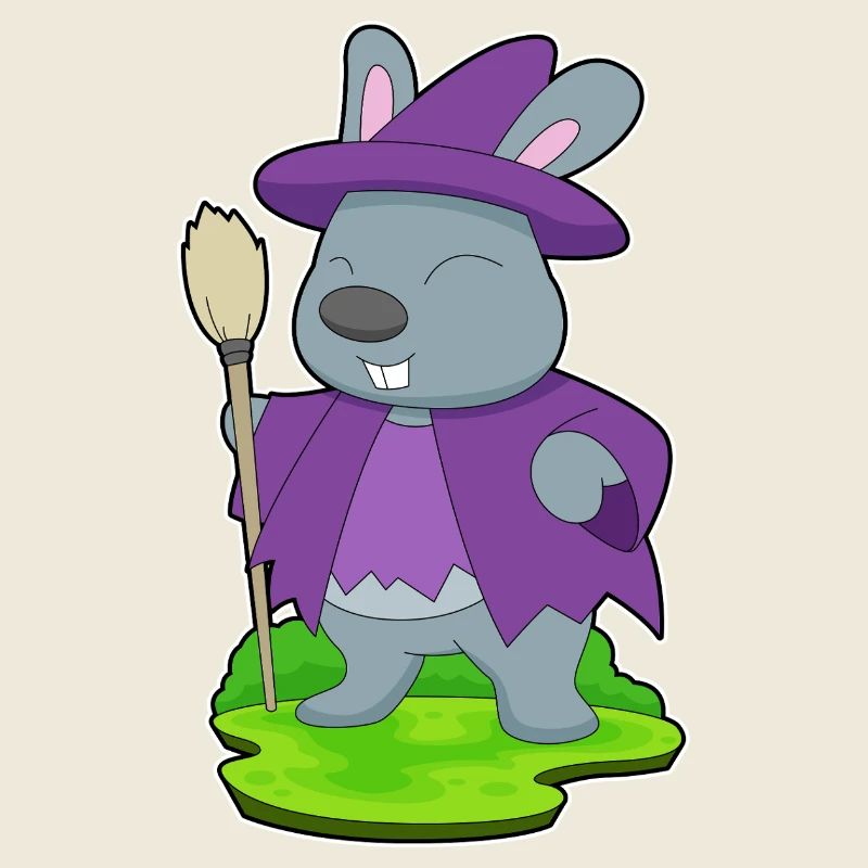 Balai Sorcière Lapin