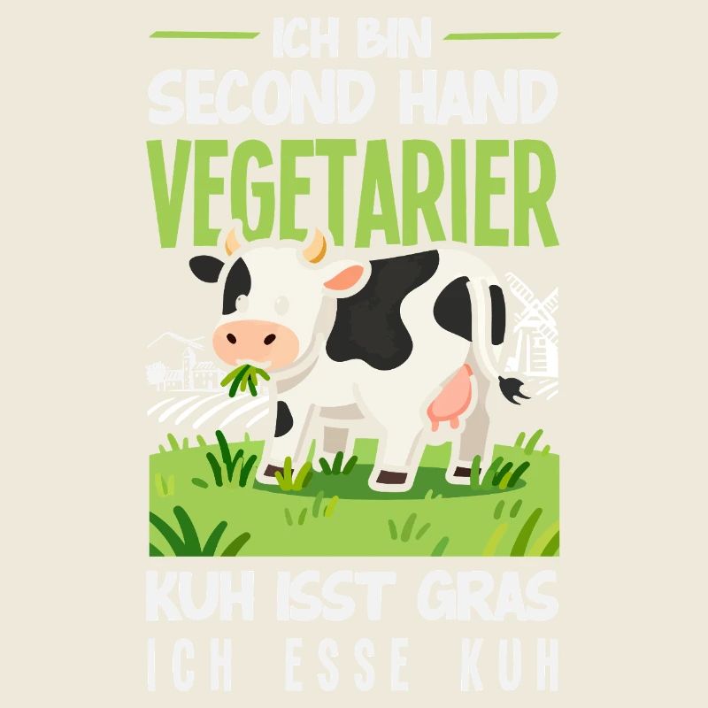 Second Hand Vegetarier Kuh Isst Gras Fleisch
