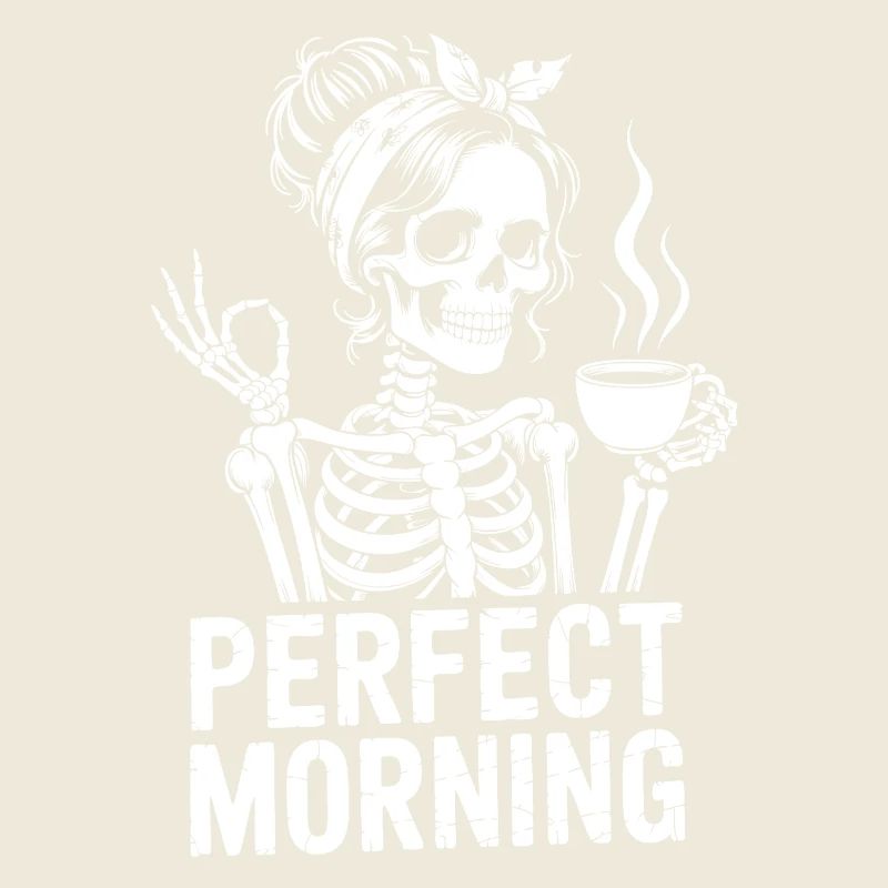 Matinée parfaite avec squelette de café avec cafetière