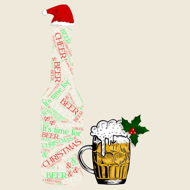 Bouteille de bière festive