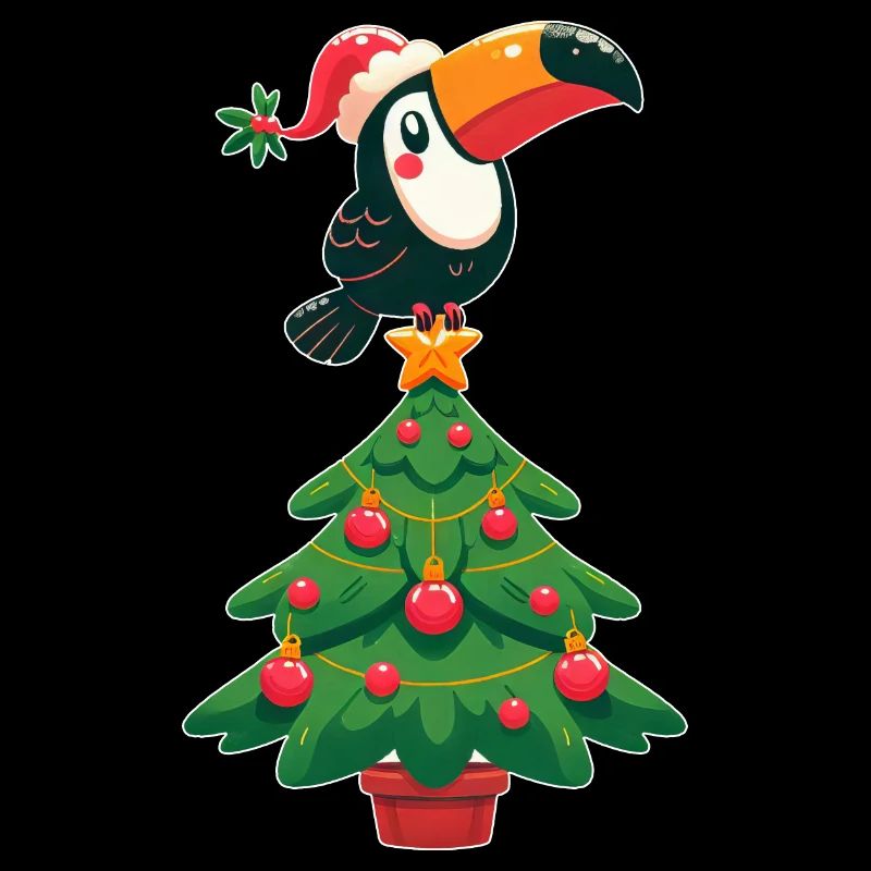 Weihnachtsbaum Tropenvogel Tukan Paradiesvogel