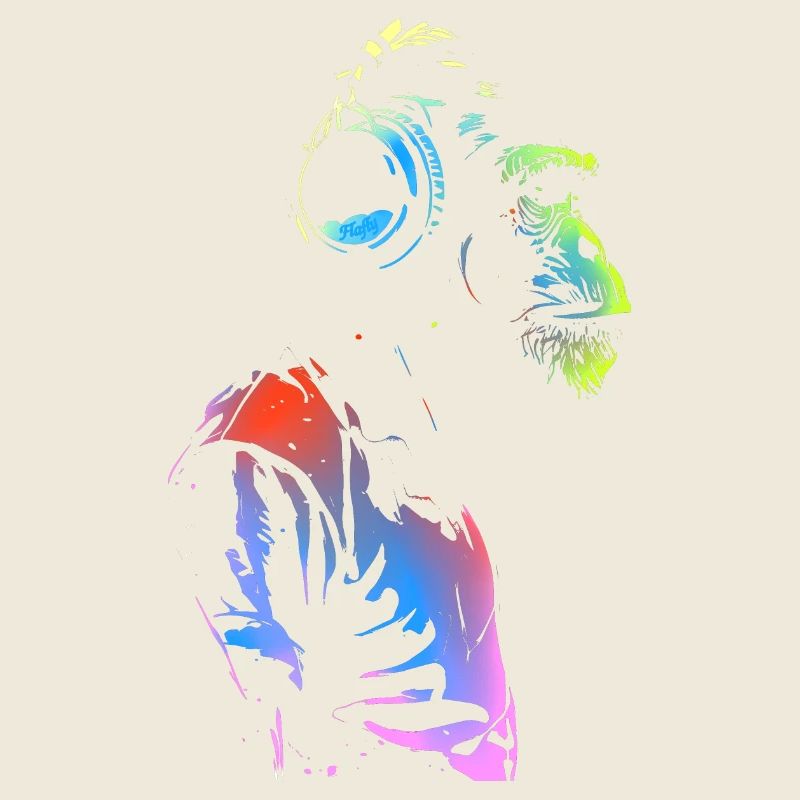 Affe mit Kopfhörern 🎧