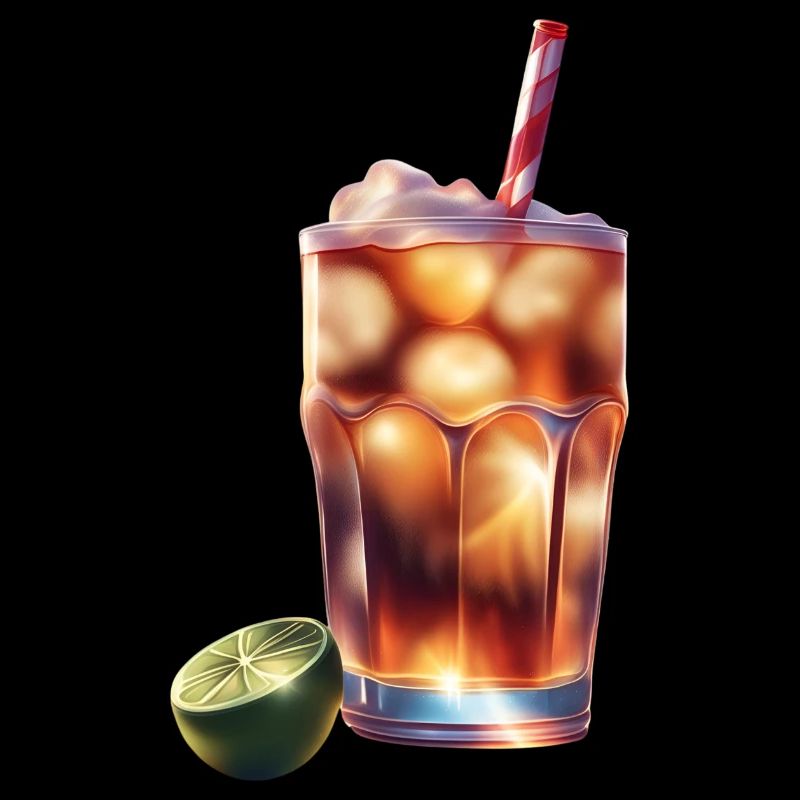 Ein Glas kaltes Sodagetränk